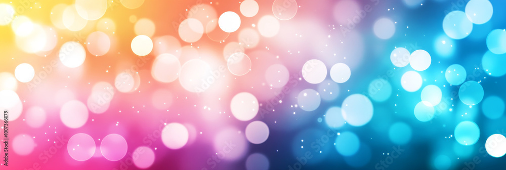 Obraz premium Abstract colorful bokeh background with blurred lights