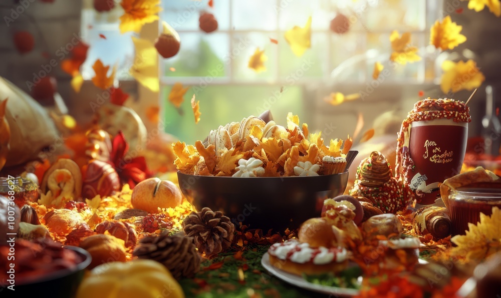 Thanksgiving football game with festive snacks and decorations Thanksgiving football game with festive snacks and decorations