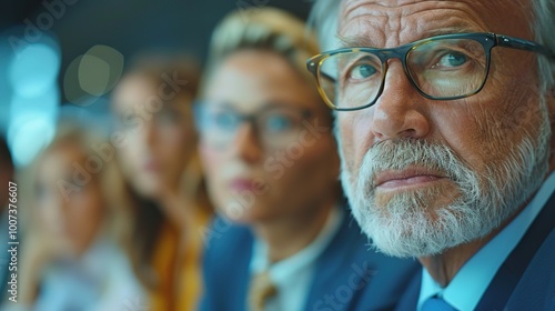 Close-up portrait of a confident senior businessman