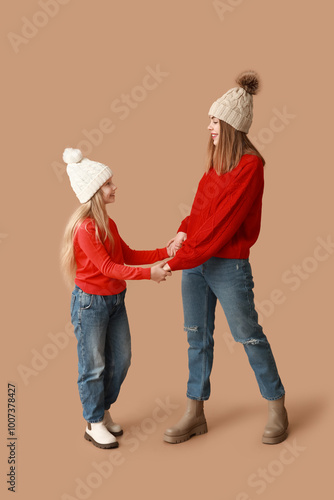 Happy mother and daughter h...