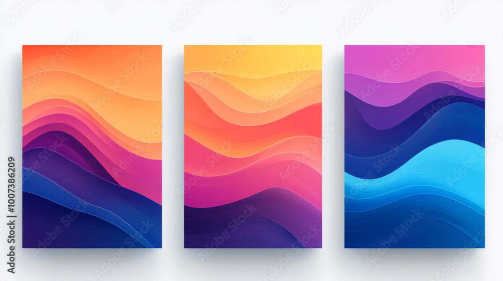 Abstract wavy background with vibrant colors Abstract wavy background with vibrant colors