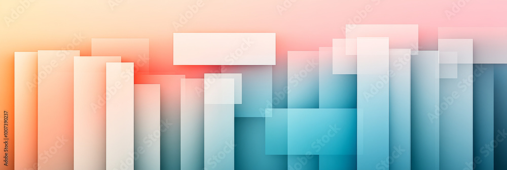 Fototapeta premium Abstract geometric background with pastel colors.