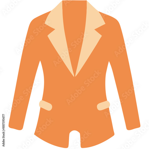  Stylish Orange Blazer Minimalist Vector Illustration for Fashion Design Projects