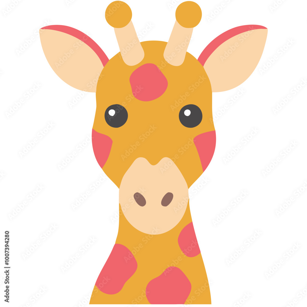 Fototapeta premium Cute Giraffe Vector Illustration for Children's Projects and Educational Materials