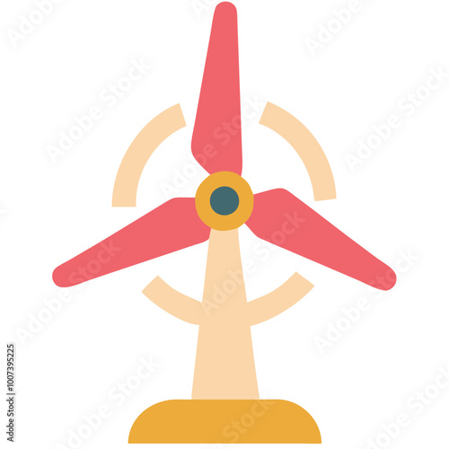  Colorful Wind Turbine Vector for Renewable Energy and Sustainability Themes photo