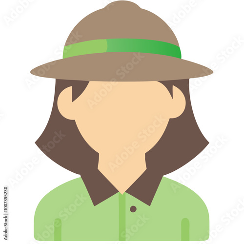  Safari Ranger Avatar in Green Uniform and Hat for Wildlife Conservation Themes