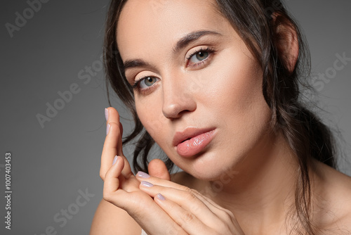 Beautiful young woman with ...