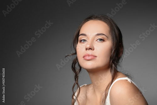 Beautiful young woman with ...
