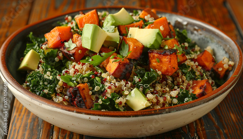 Delicious Quinoa Salad with Roasted Sweet Potatoes photo