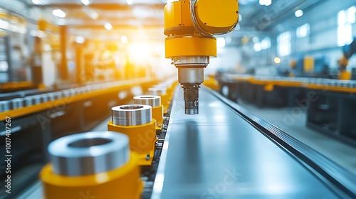 Wallpaper Mural Industrial Robot Arm Working on a Conveyor Belt Torontodigital.ca