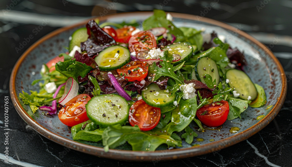 Vibrant Mixed Greens and Cherry Tomato Salad Vibrant Mixed Greens and Cherry Tomato Salad