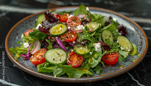 Vibrant Mixed Greens and Cherry Tomato Salad