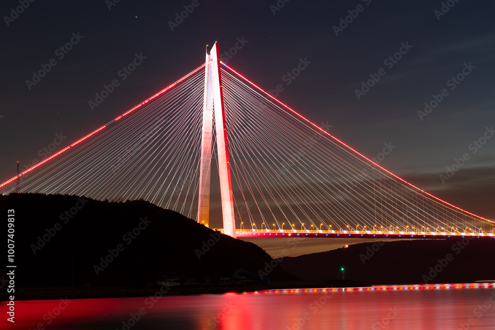 Yavuz Sultan Selim Bridge in Istanbul, Turkiye Yavuz Sultan Selim Bridge in Istanbul, Turkiye