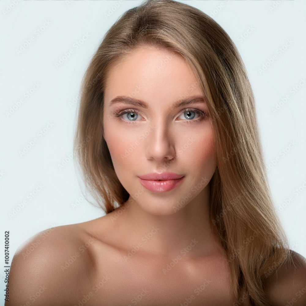 beautiful young woman portrait, AI generated beautiful young woman portrait, AI generated