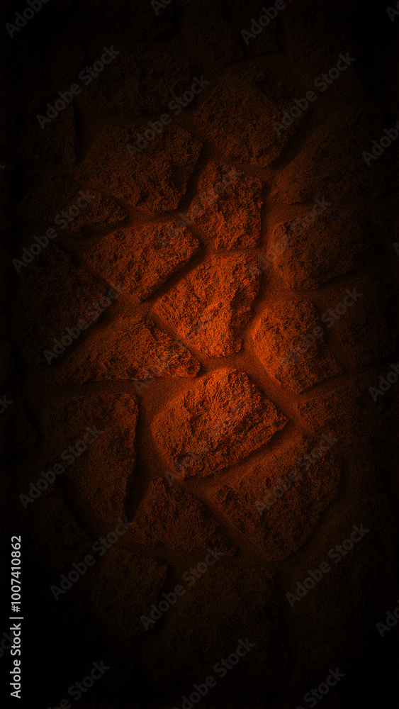 Dark grainy stone wall with a soft orange glow at the center, creating a warm and dramatic effect. Perfect for vertical 4K backgrounds, wallpapers, and banners Dark grainy stone wall with a soft orange glow at the center, creating a warm and dramatic effect. Perfect for vertical 4K backgrounds, wallpapers, and banners