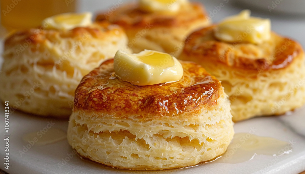Delicious Fluffy Buttermilk Biscuits with Golden Butter Delicious Fluffy Buttermilk Biscuits with Golden Butter