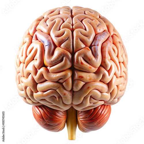 3d anatomy of human brain isolated on white background