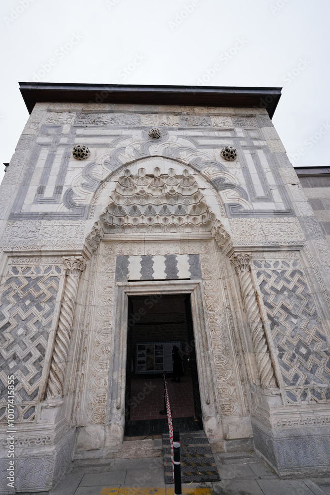 Entrance of Karatay Madrasa in Konya, Turkiye Entrance of Karatay Madrasa in Konya, Turkiye