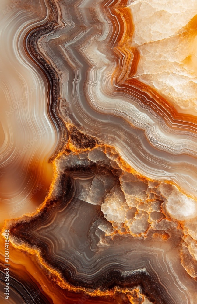 An enlargement of a cave onyx rock slab taken at a macro level An enlargement of a cave onyx rock slab taken at a macro level
