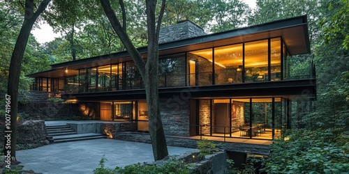 modern residential house in new york
