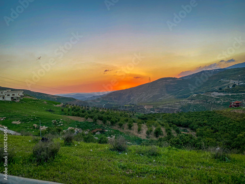 Sunset over Fields