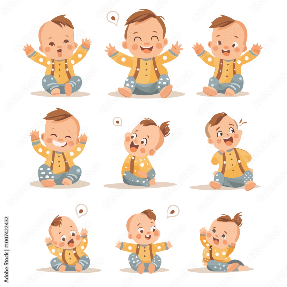 Vector Illustration of Baby boy, isolated on a white background, Baby boy vector Vector Illustration of Baby boy, isolated on a white background, Baby boy vector