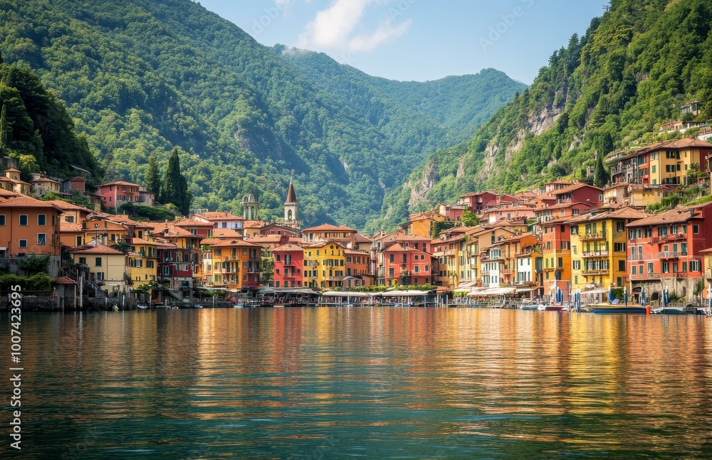 This is a picture of the village of Dorio, on Lake Como, Province of Lecco, Italian Lakes, Northern Lombardy This is a picture of the village of Dorio, on Lake Como, Province of Lecco, Italian Lakes, Northern Lombardy