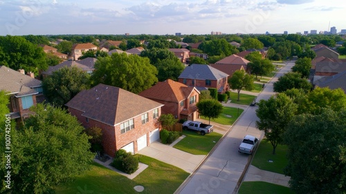 Wallpaper Mural A residential neighborhood with houses and trees Torontodigital.ca