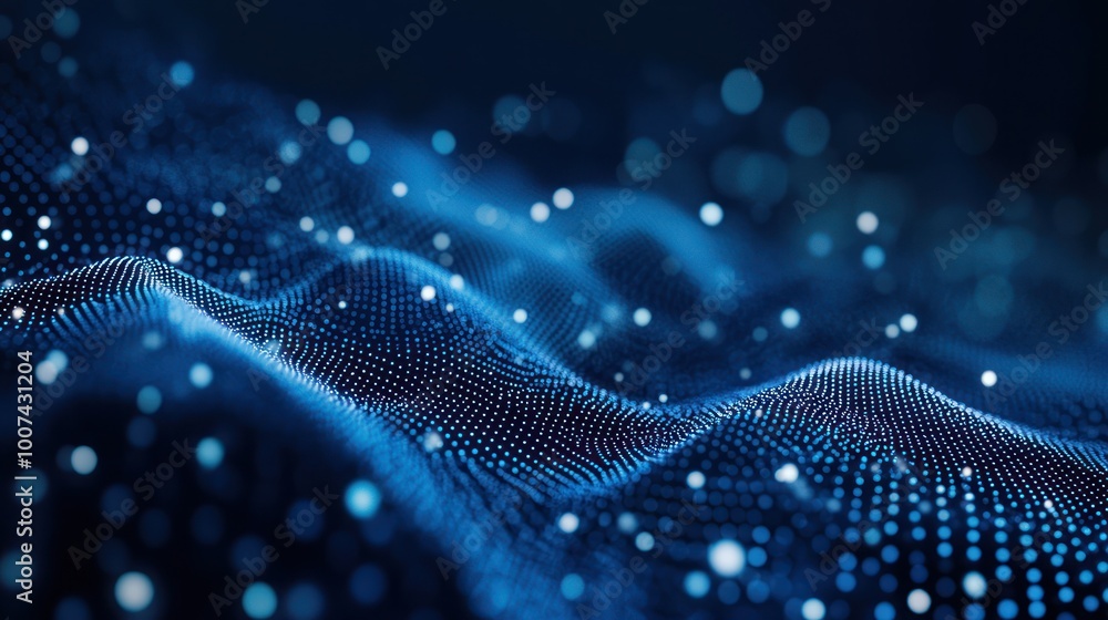 Abstract Blue Digital Wave Background Abstract Blue Digital Wave Background