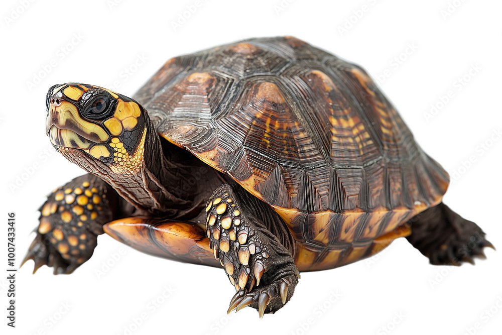 Obraz premium Close-up of a Turtle with a Beautiful Shell