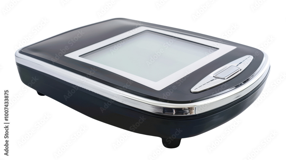 Weighing scale with body fat analyzer on white background Weighing scale with body fat analyzer on white background