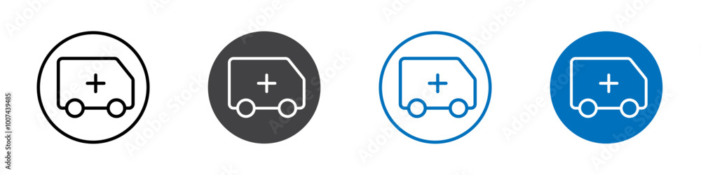 Ambulance icon Isolated on white background vector set Ambulance icon Isolated on white background vector set
