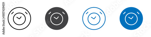 Alarm clock icon Isolated on white background vector set