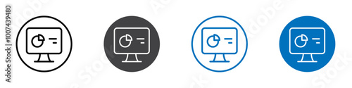 Analytics icon Isolated on white background vector set