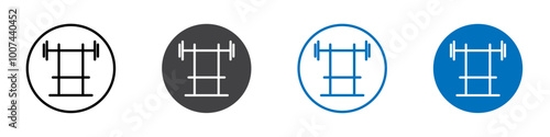 Bench press icon Isolated on white background vector set