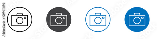 Camera icon Isolated on white background vector set
