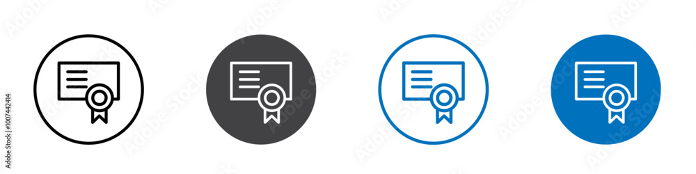 Certificate icon Isolated on white background vector set Certificate icon Isolated on white background vector set