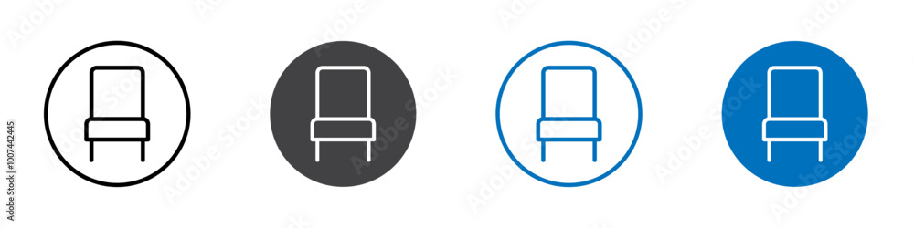 Chair icon Isolated on white background vector set Chair icon Isolated on white background vector set