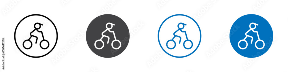 Cycling icon Isolated on white background vector set