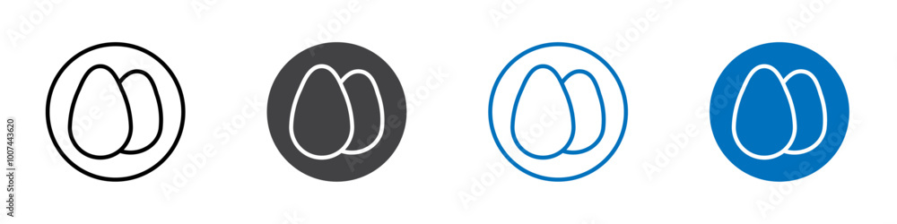 Eggs icon Isolated on white background vector set