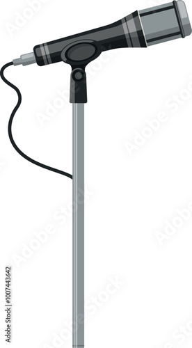 Studio mic cartoon icon. Professional vocal equipment