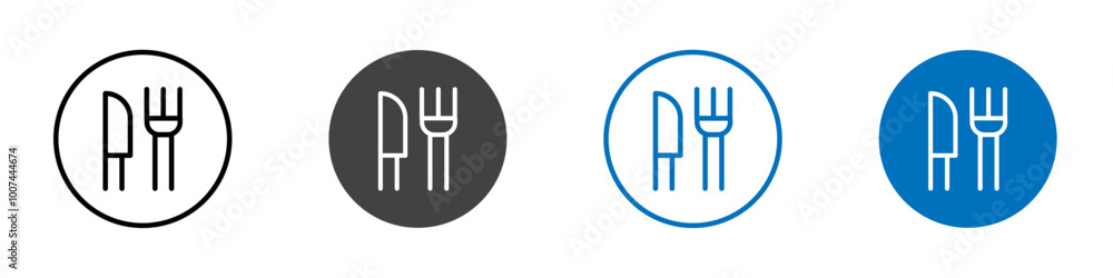 Fork knife icon Isolated on white background vector set Fork knife icon Isolated on white background vector set