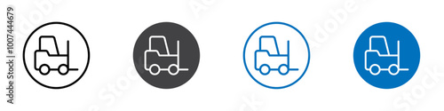 Forklift icon Isolated on white background vector set