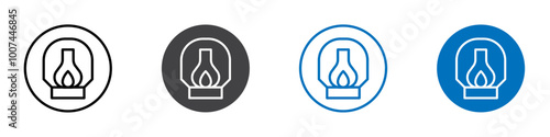Lantern icon Isolated on white background vector set