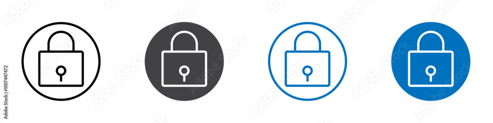 Lock icon Isolated on white background vector set Lock icon Isolated on white background vector set