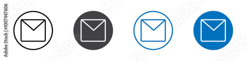 Mail icon Isolated on white background vector set