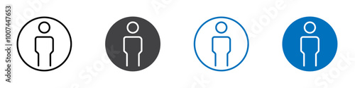 Man icon Isolated on white background vector set