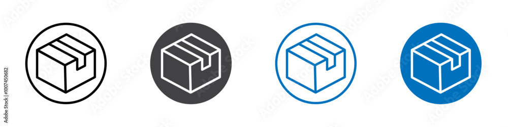 Package icon Isolated on white background vector set Package icon Isolated on white background vector set