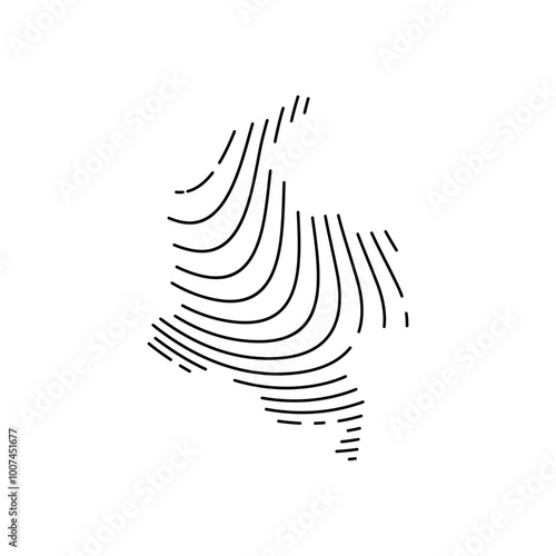 colombia country map curved line border vector icon illustration