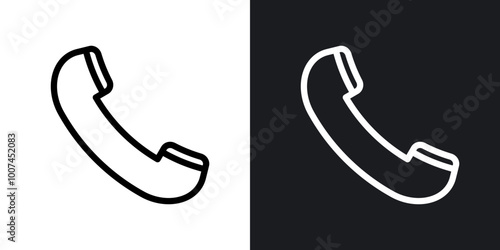 Telephoneline in Thin line black color. flat simple vector symbols illustration. photo